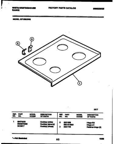 Cooktop parts