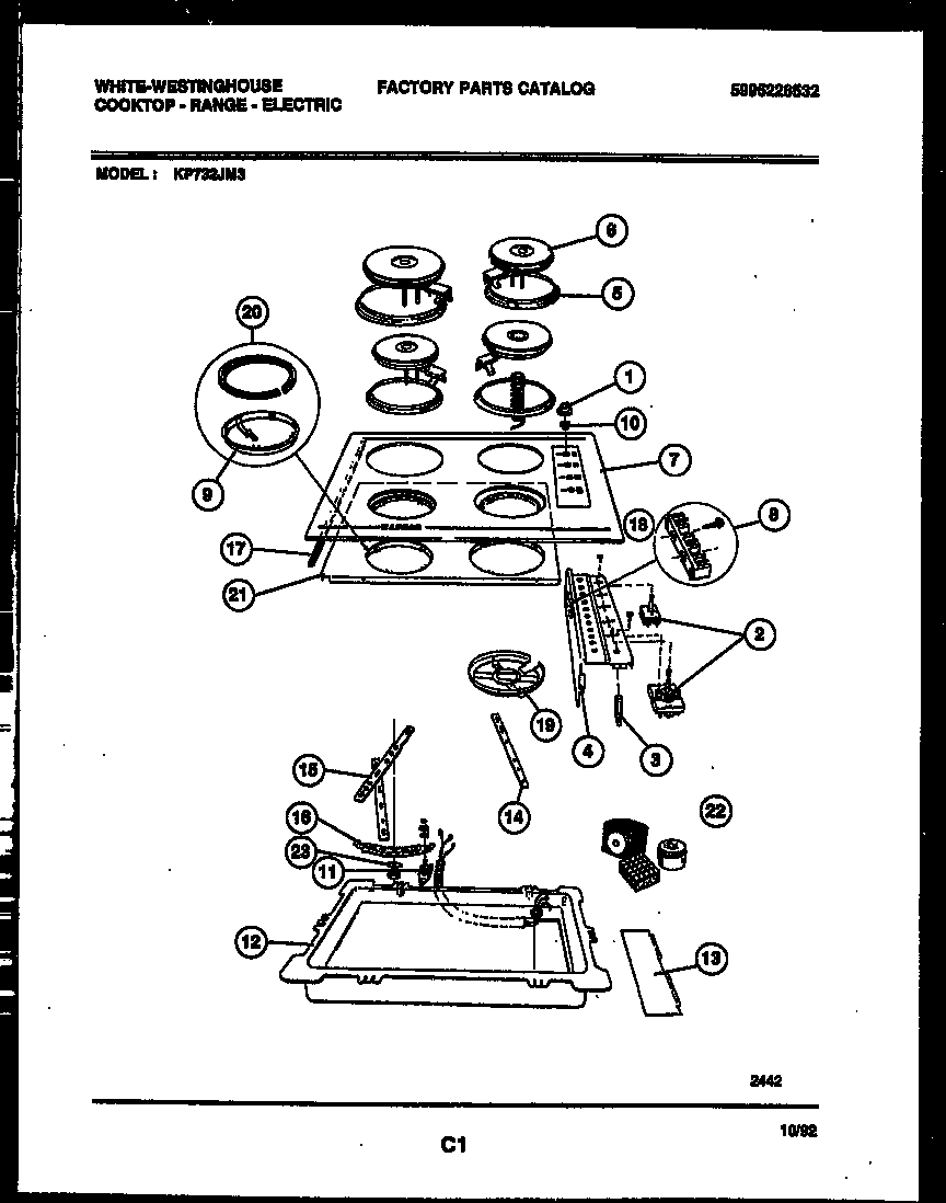 Cooktop parts