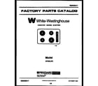 White-Westinghouse KP332LW2 LUSTERLOY cover diagram