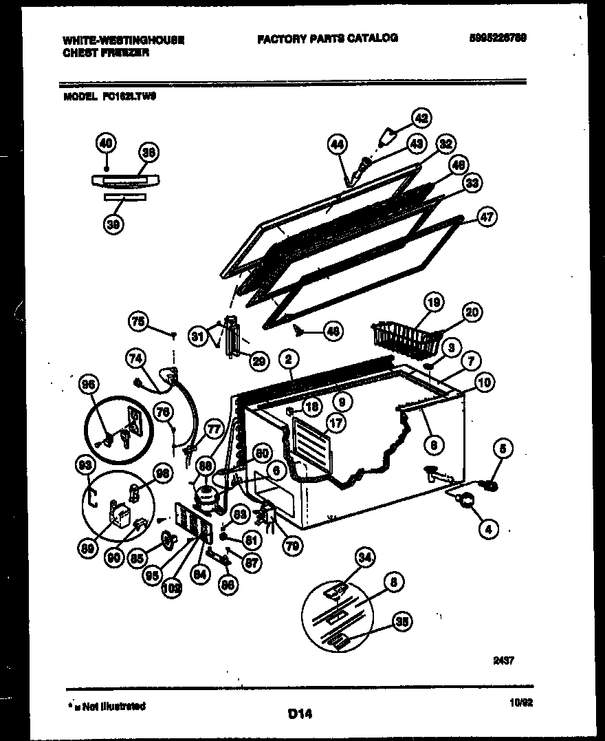 Chest freezer parts