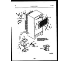 White-Westinghouse RT196TLW0 system and automatic defrost parts diagram