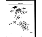 White-Westinghouse RT216TCD0 shelves and supports diagram