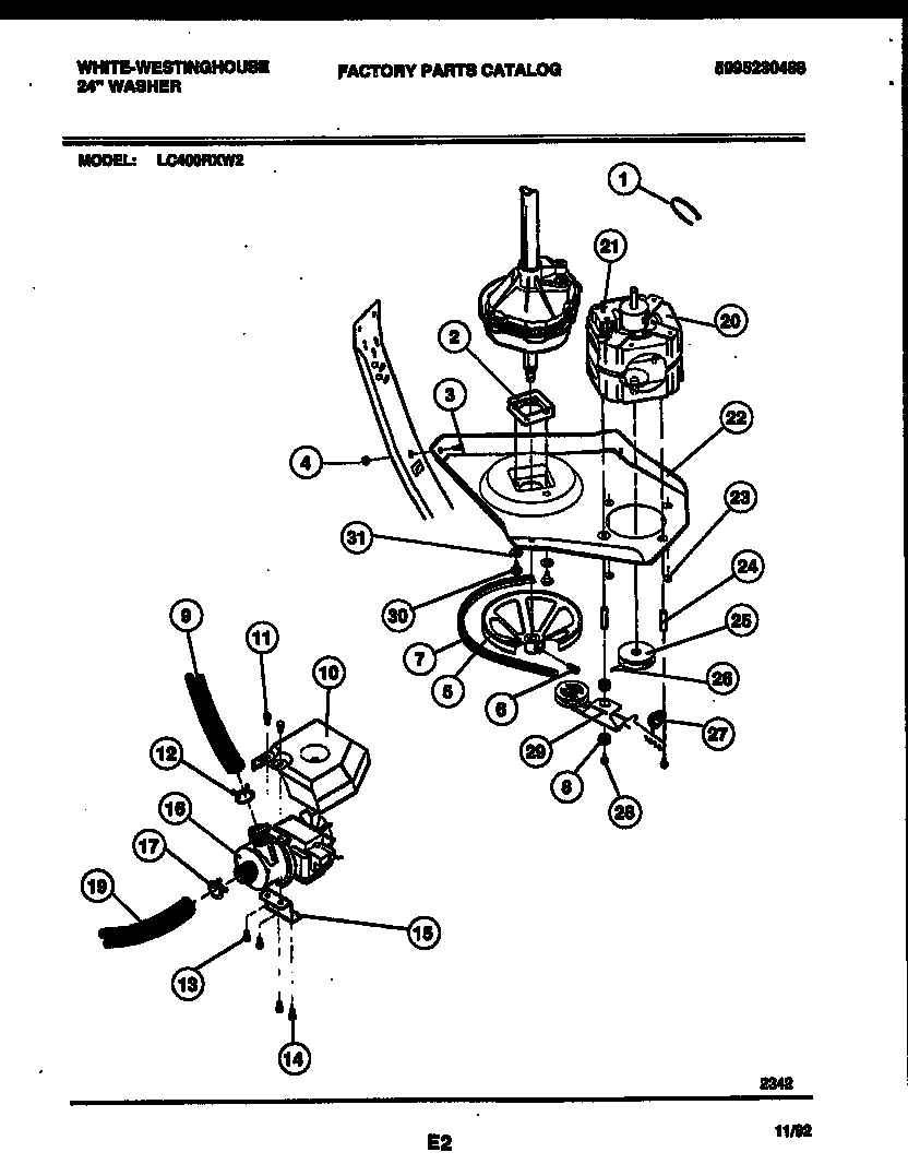 WASHER DRIVE SYSTEM AND PUMP