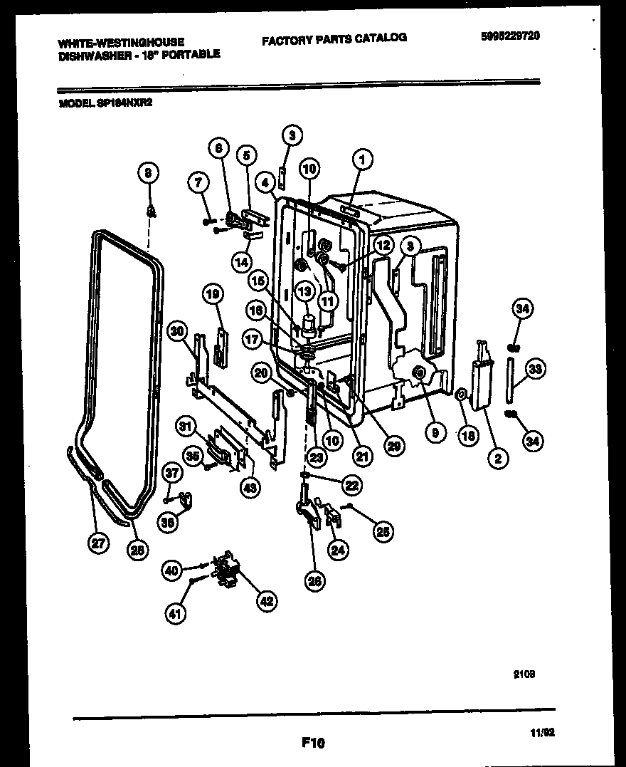 Tub and frame parts