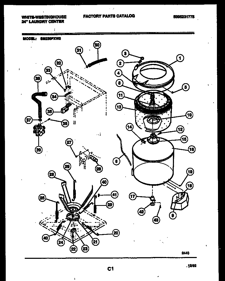 TUBS, WATER VALVE AND LID SWITCH