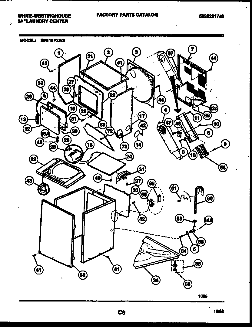 CABINET PARTS AND HEATER