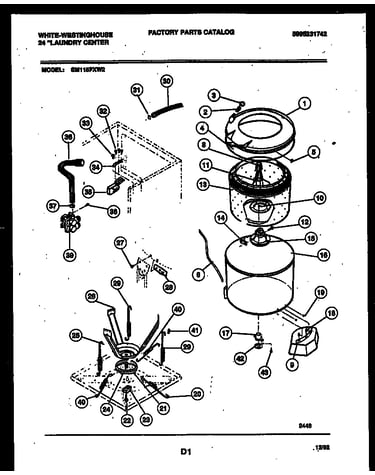 Tubs, water valve and lid switch
