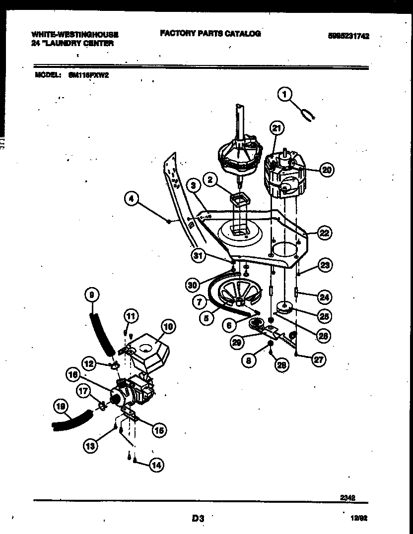 Washer drive system and pump