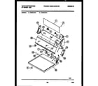 White-Westinghouse DG400AXW1 console and control parts diagram