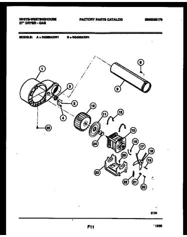 Motor and blower parts