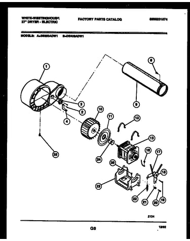 Motor and blower parts