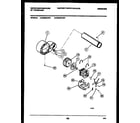 White-Westinghouse DG800AXD1 blower and drive parts diagram