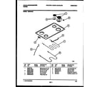 White-Westinghouse KS540NKW3 cooktop and broiler parts diagram