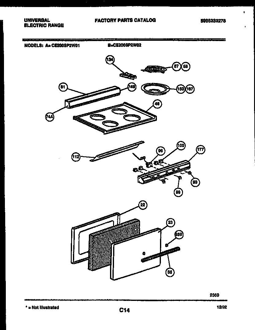 Cooktop and door parts
