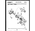 White-Westinghouse DG800KXD6 blower and drive parts diagram