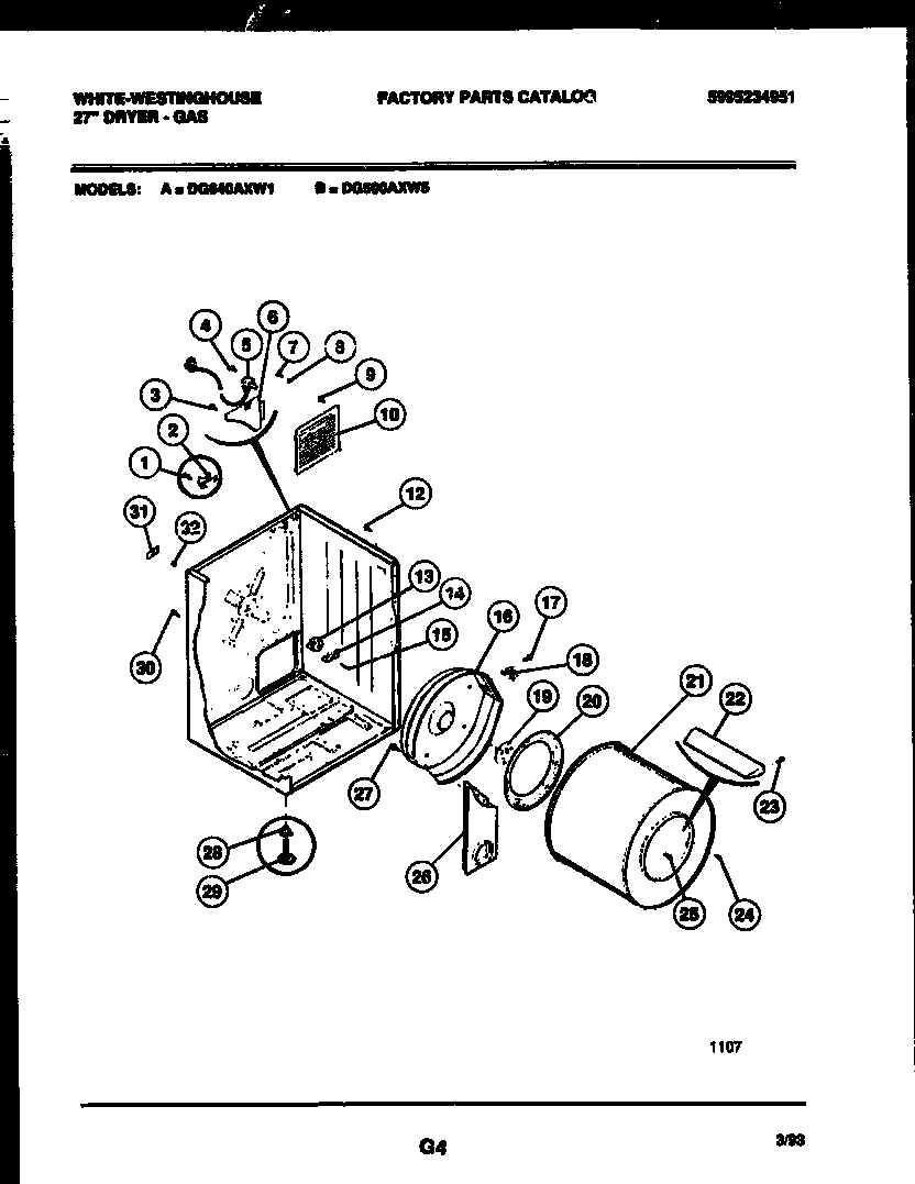 Cabinet and component parts
