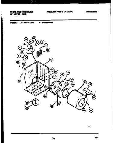 Cabinet and component parts