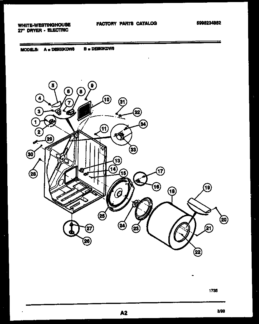 Cabinet and component parts