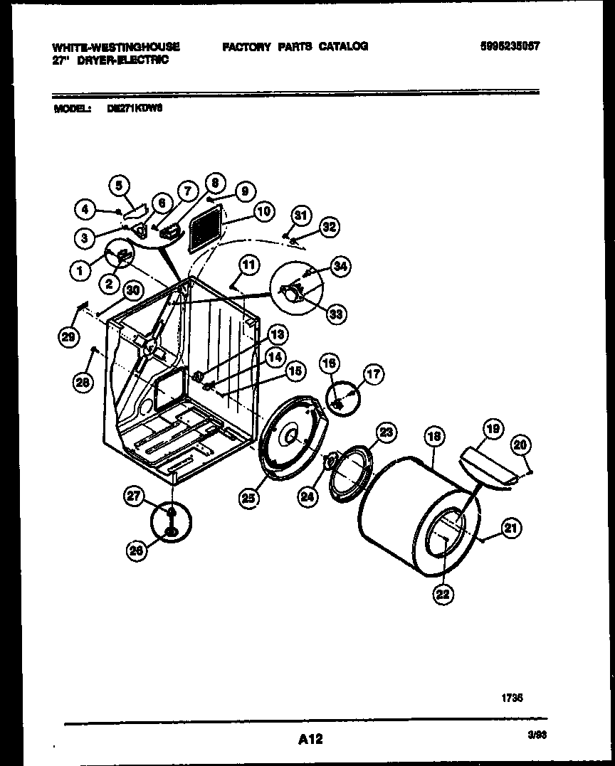 Cabinet and component parts