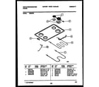 White-Westinghouse KS860NKW3 cooktop and broiler parts diagram