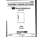 White-Westinghouse WFU17M4AW0  diagram