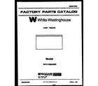White-Westinghouse WFC18M4AW0  diagram