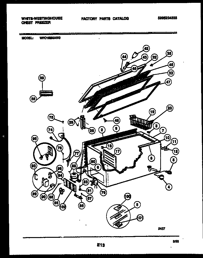 Chest freezer parts