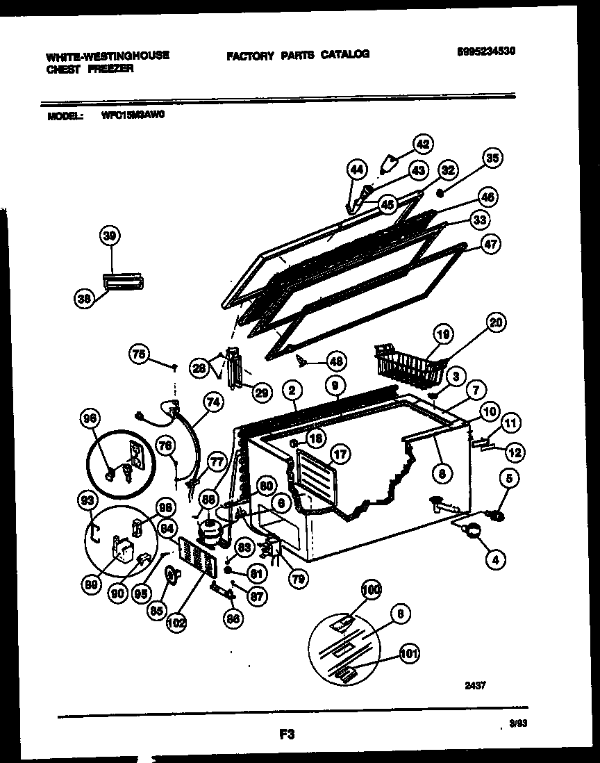 Chest freezer parts