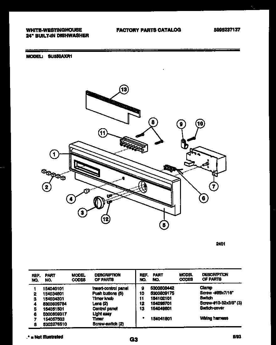 CONSOLE AND CONTROL PARTS