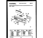 White-Westinghouse SU550AXR1 console and control parts diagram