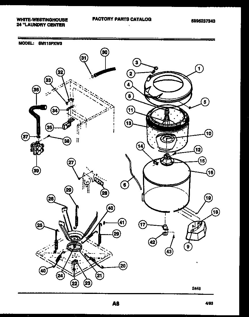 TUBS, WATER VALVE AND LID SWITCH