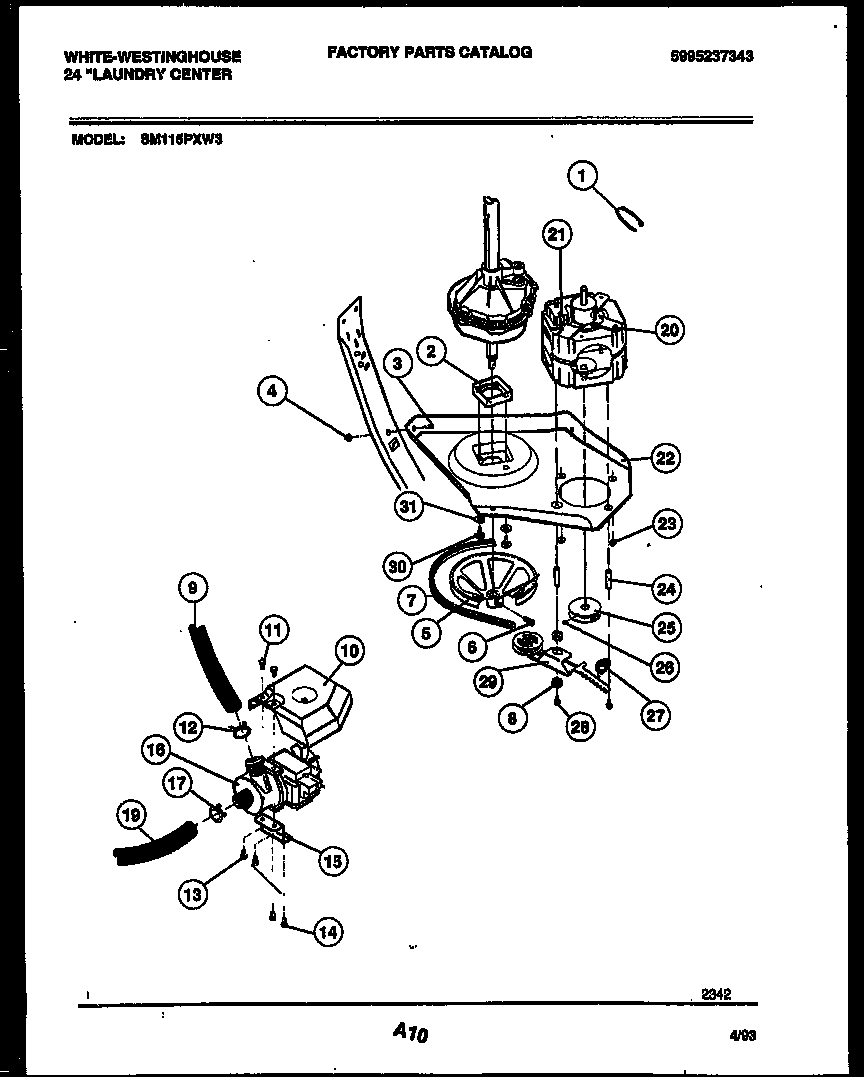 Washer drive system and pump