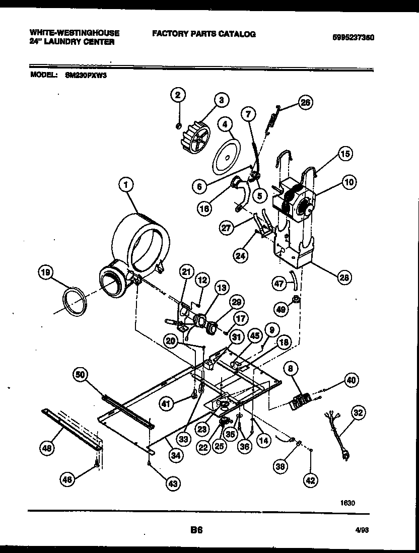 Dryer motor, blower and belt