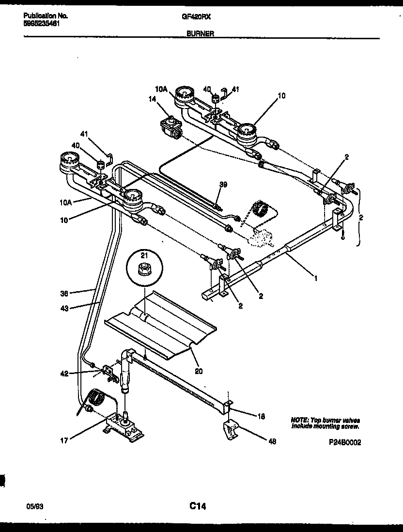 Burner, manifold and gas control