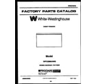 White-Westinghouse WFC20M4AW0  diagram