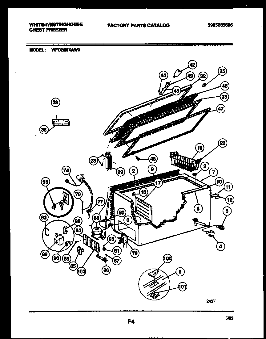 Chest freezer parts