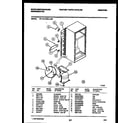 White-Westinghouse RT114LCW6 system and automatic defrost parts diagram
