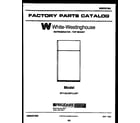 White-Westinghouse RT114LCD7 cover page diagram