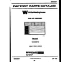 White-Westinghouse WAC083S7A2 front cover diagram