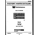 White-Westinghouse WAC063S7A2 front cover diagram