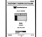 White-Westinghouse WAC083S7A1 front cover diagram