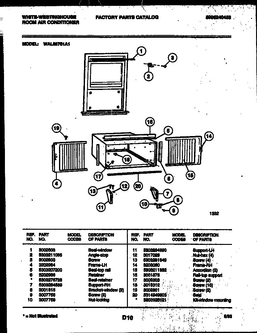 Cabinet and installation parts
