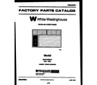 White-Westinghouse WAS183S2A1 front cover diagram