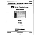 White-Westinghouse WAL103S1A1 front cover diagram