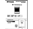 White-Westinghouse GF730RXW2 cover page diagram