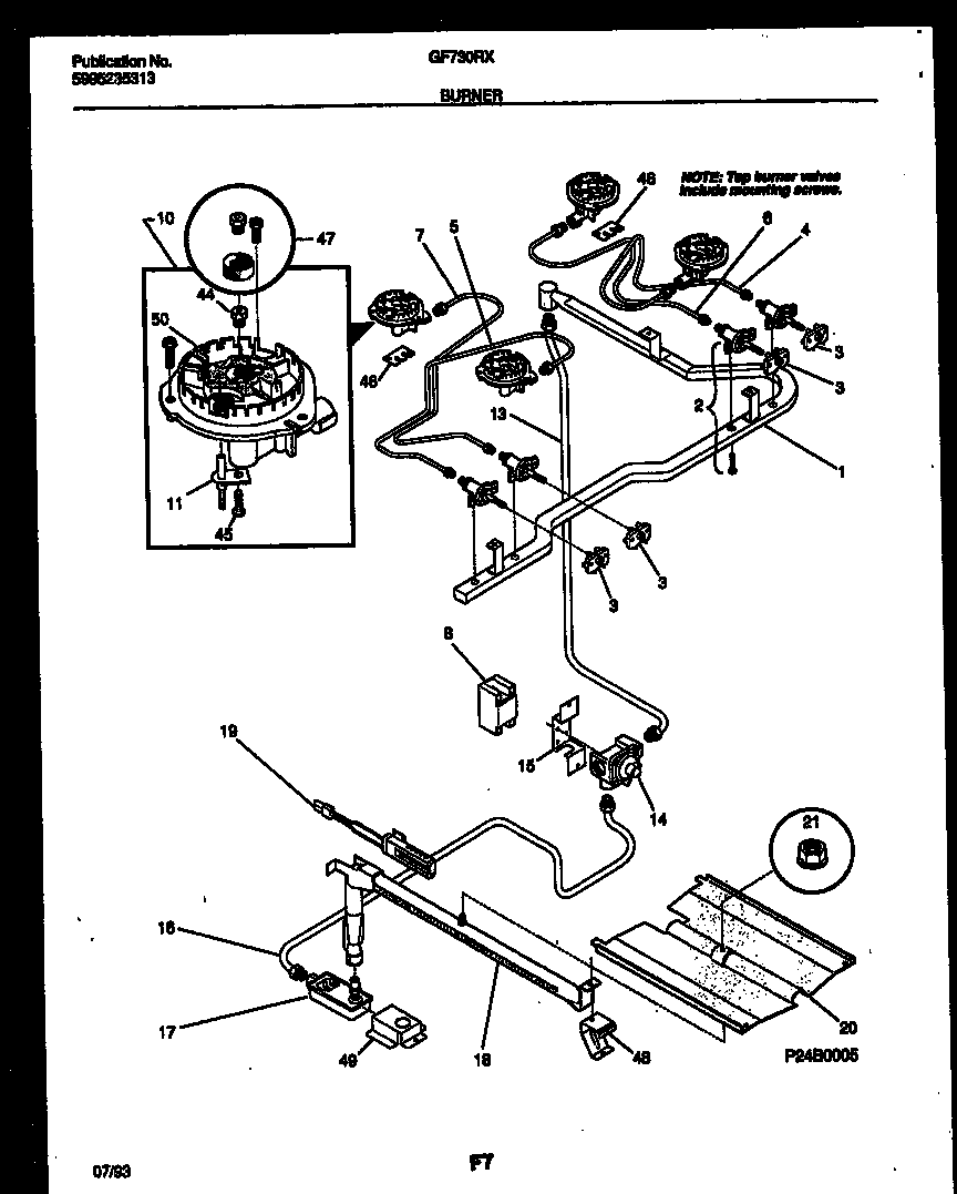 BURNER, MANIFOLD AND GAS CONTROL