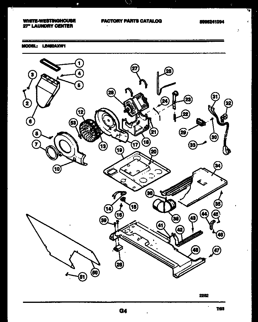Motor and blower parts