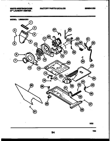 Motor, blower and cabinet parts