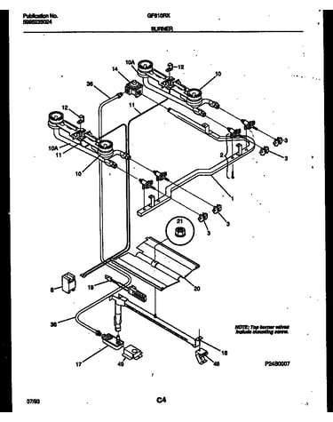 Burner, manifold and gas control