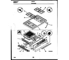 White-Westinghouse GF670RXD3 cooktop and broiler drawer parts diagram